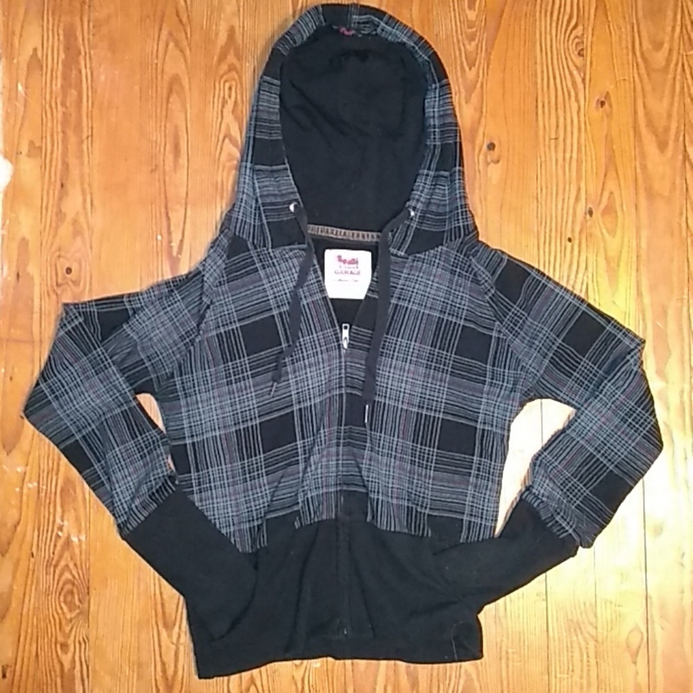Garage Plaid Zip Up Hoodie